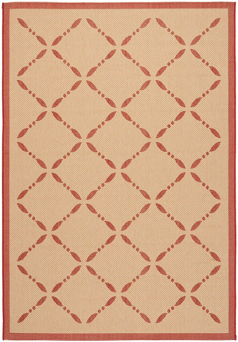 Safavieh Martha Stewart Msr4252-18 Creme / Red Geometric Area Rug