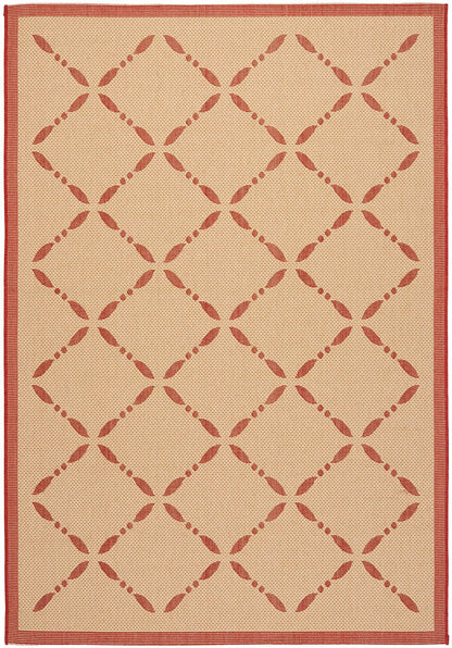 Safavieh Martha Stewart Msr4252-18 Creme / Red Geometric Area Rug