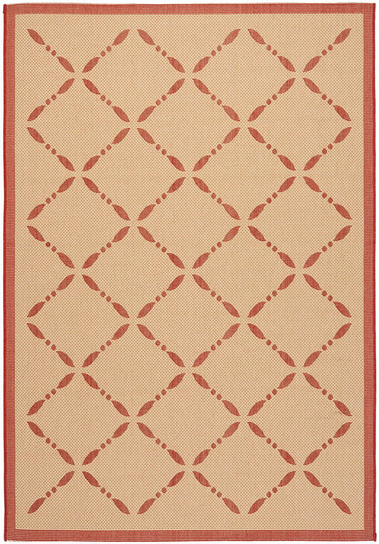 Safavieh Martha Stewart Msr4252-18 Creme / Red Geometric Area Rug