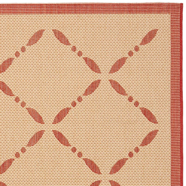 Safavieh Martha Stewart Msr4252-18 Creme / Red Geometric Area Rug