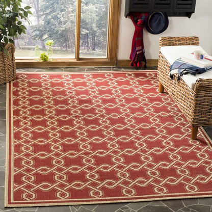 Safavieh Martha Stewart Msr4253-28 Red / Creme Geometric Area Rug