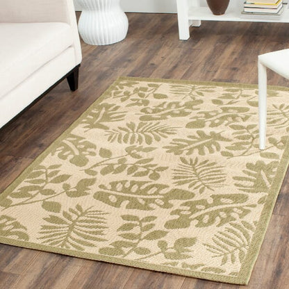 Safavieh Martha Stewart Msr4260-14 Creme / Brown Tropical Area Rug