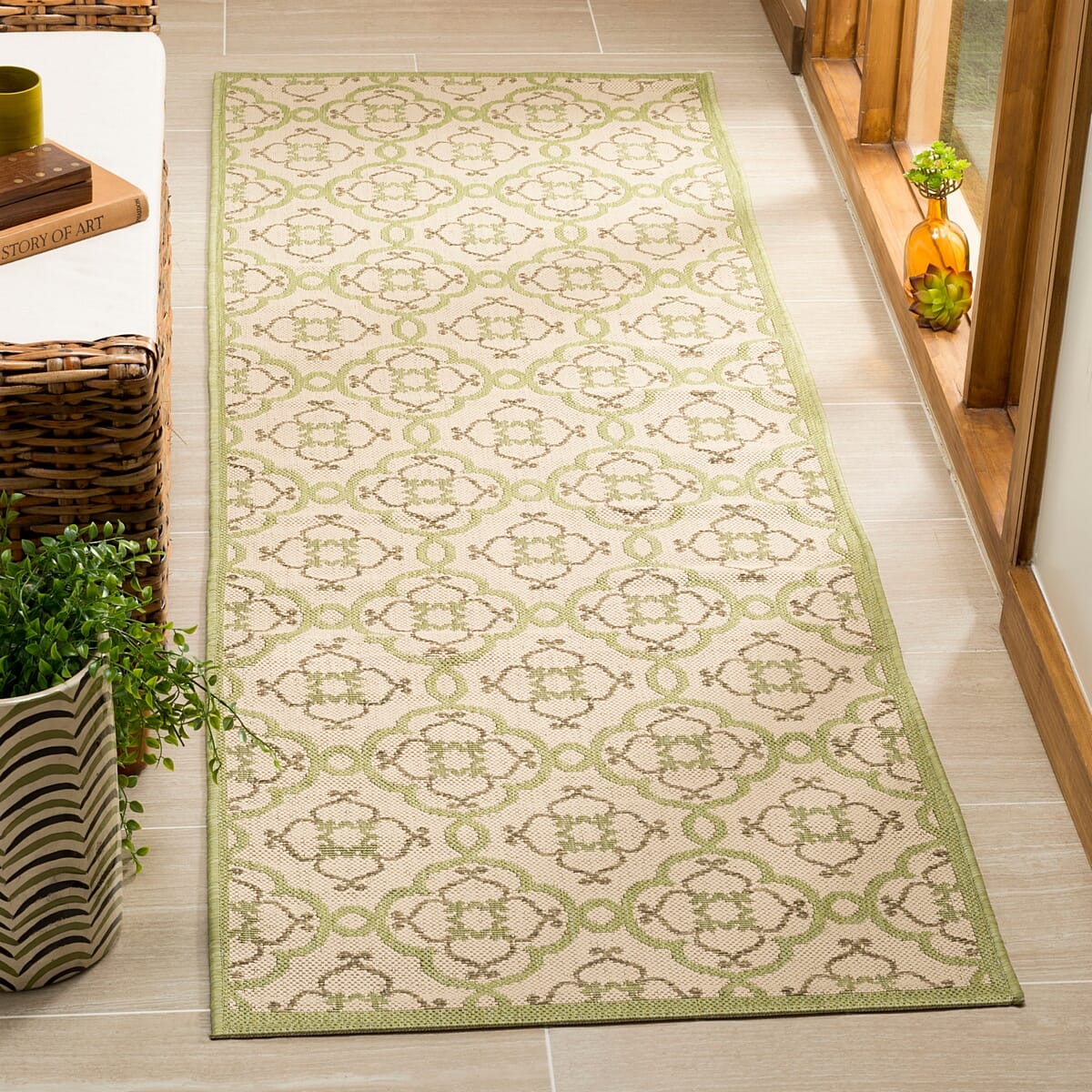 Safavieh Martha Stewart Msr4262-218 Beige / Sweet Pea Damask Area Rug