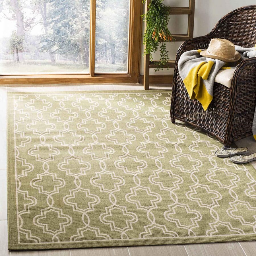 Safavieh Martha Stewart Msr4274-244 Green / Beige Geometric Area Rug