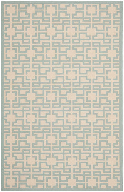 Safavieh Martha Stewart Msr4281-223 Beige / Aqua Geometric Area Rug