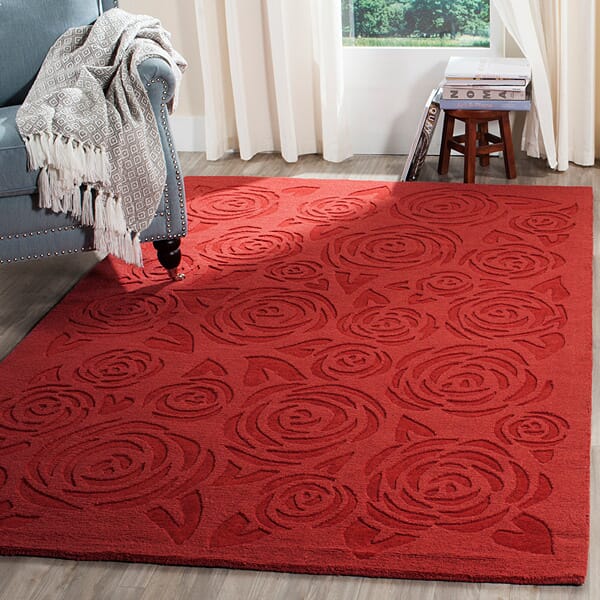 Safavieh Martha Stewart Msr4618A Vermillon Floral / Country Area Rug