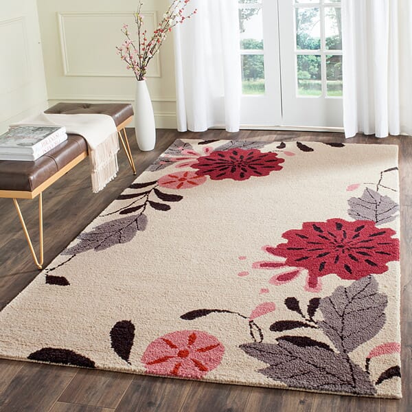 Safavieh Martha Stewart Msr4871A Ivory Floral / Country Area Rug