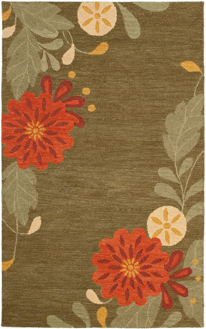 Safavieh Martha Stewart Msr4871B Pup Tent Floral / Country Area Rug