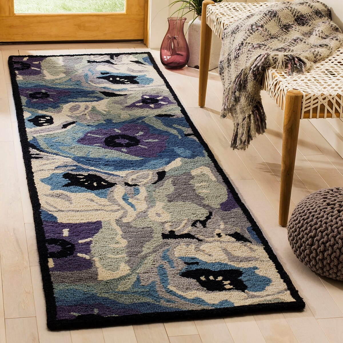 Safavieh Martha Stewart Msr4872B Blue Floral / Country Area Rug