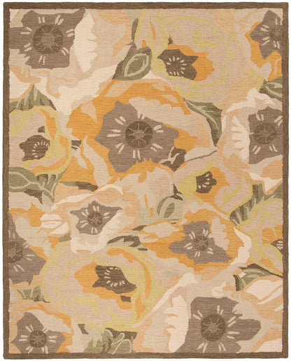 Safavieh Martha Stewart Msr4872C Gold Floral / Country Area Rug