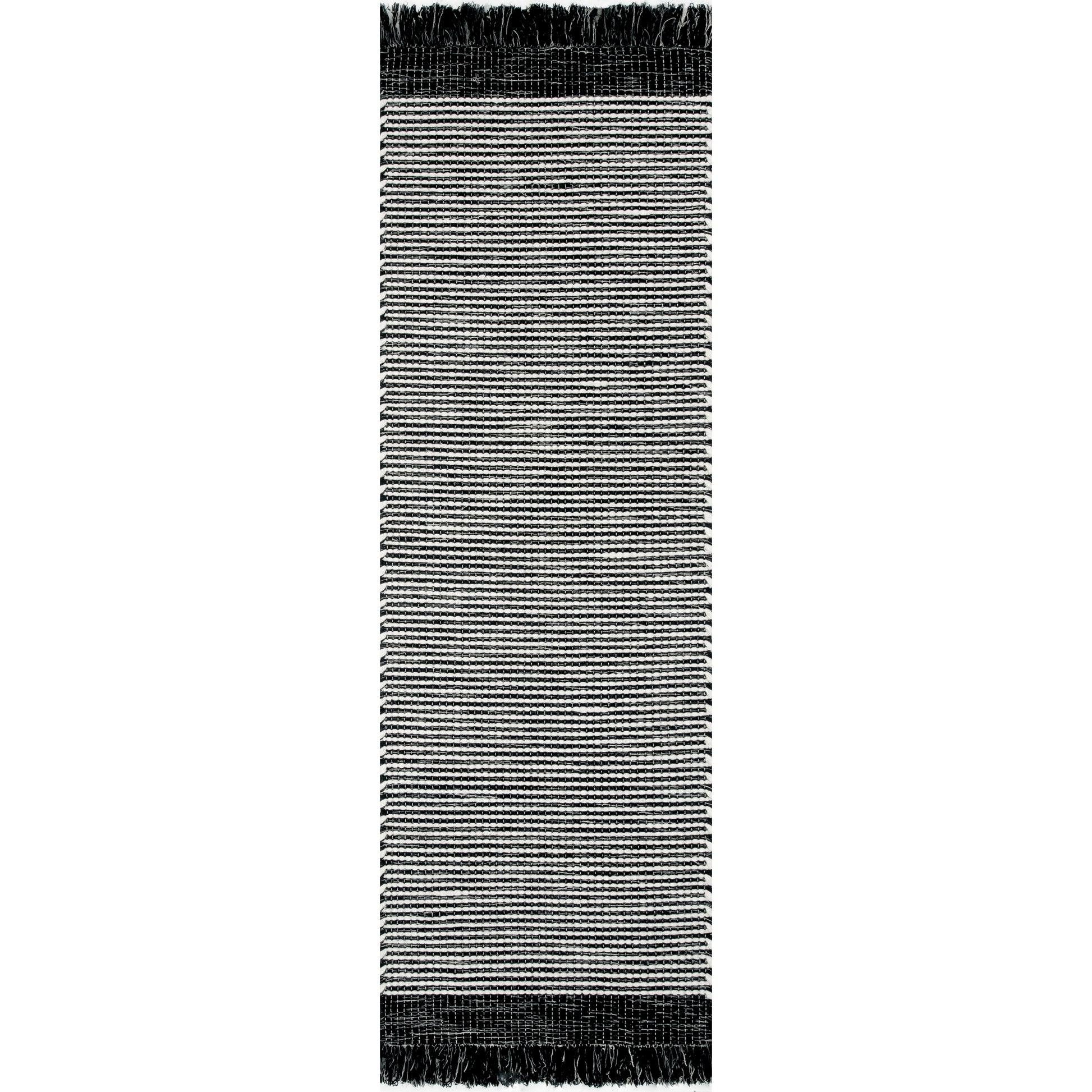 Nuloom Striped Pinto Nst2075A Black Area Rug