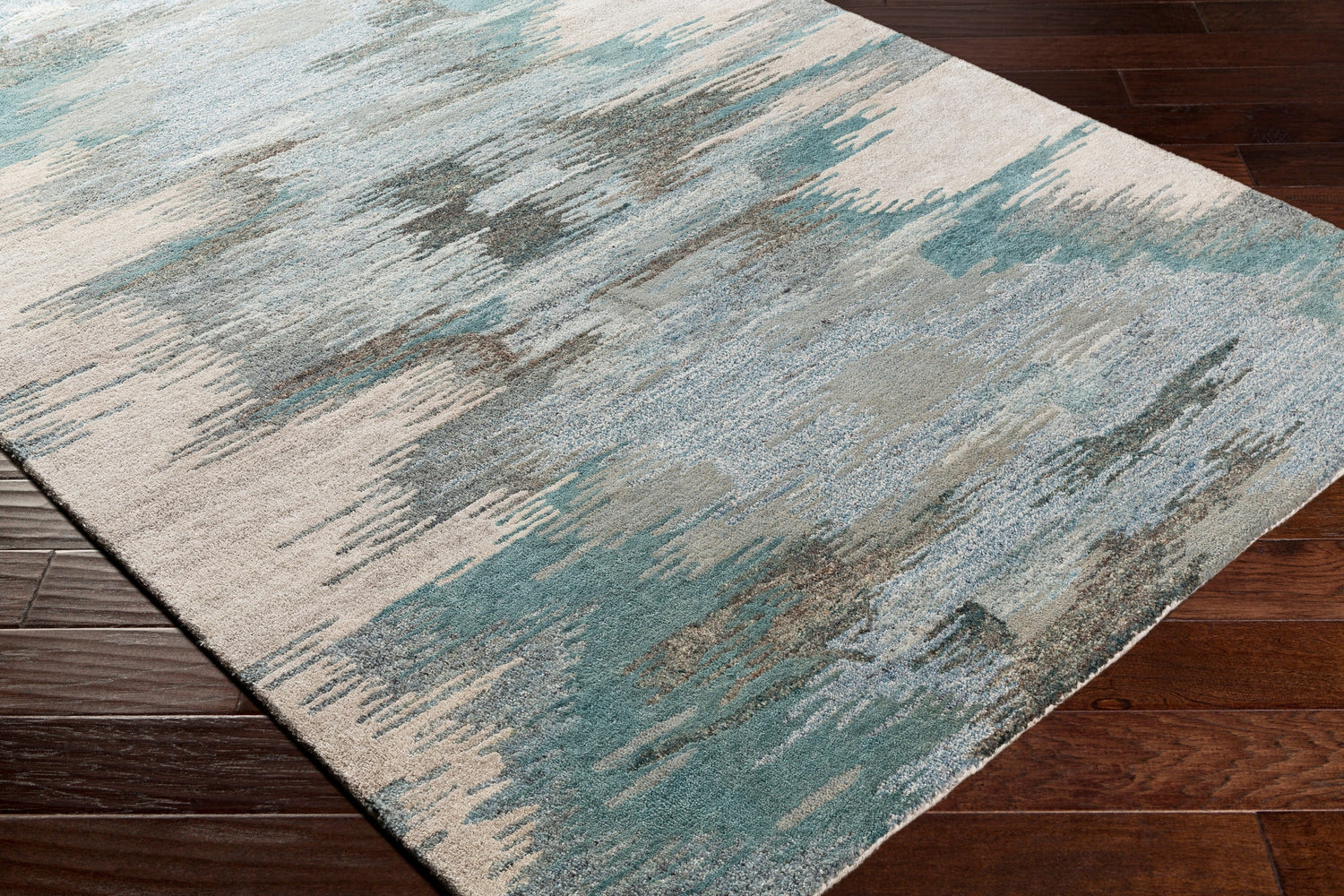 Surya Montclair Mtc-2307 Teal, Seafoam, Beige, Medium Gray Rugs.