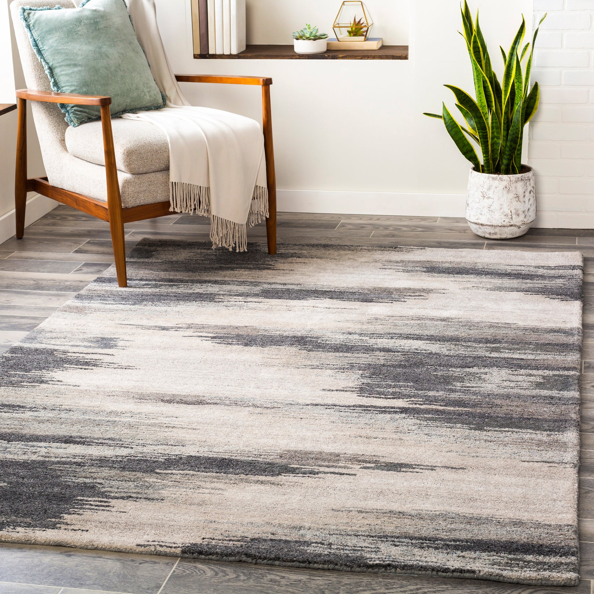 Surya Montclair Mtc-2308 Charcoal, Ivory, Taupe, Camel Area Rug