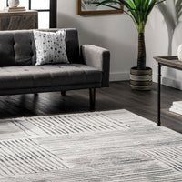 Nuloom Soraya Tiles Nso1700A Light Gray Area Rug