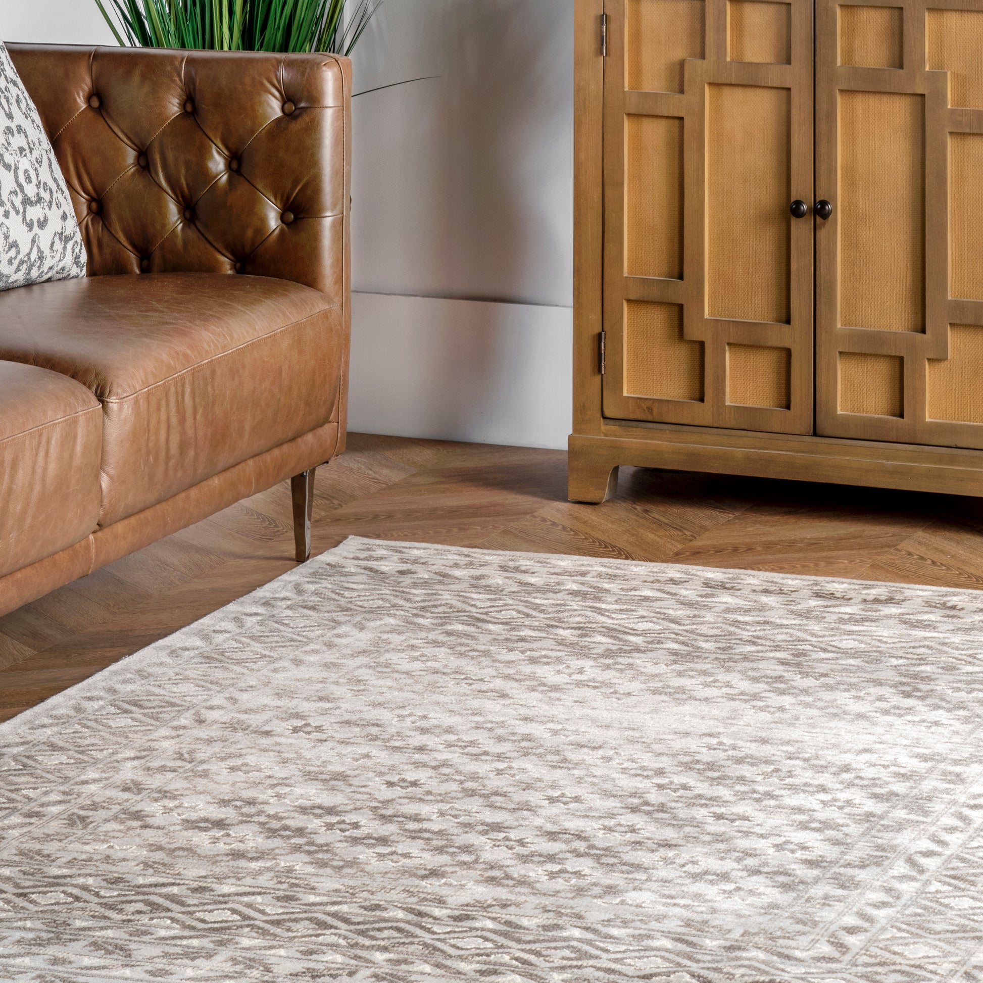 Nuloom Harley Trellis Nha1856A Beige Area Rug