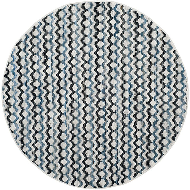 Safavieh Montauk Mtk120A Ivory Blue / Black Rugs.