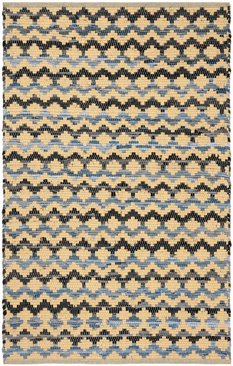 Safavieh Montauk Mtk120D Gold / Blue / Black Rugs.