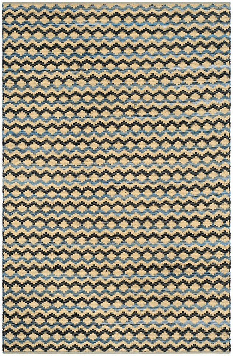 Safavieh Montauk Mtk120D Gold / Blue / Black Rugs.