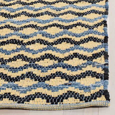 Safavieh Montauk Mtk120D Gold / Blue / Black Rugs.