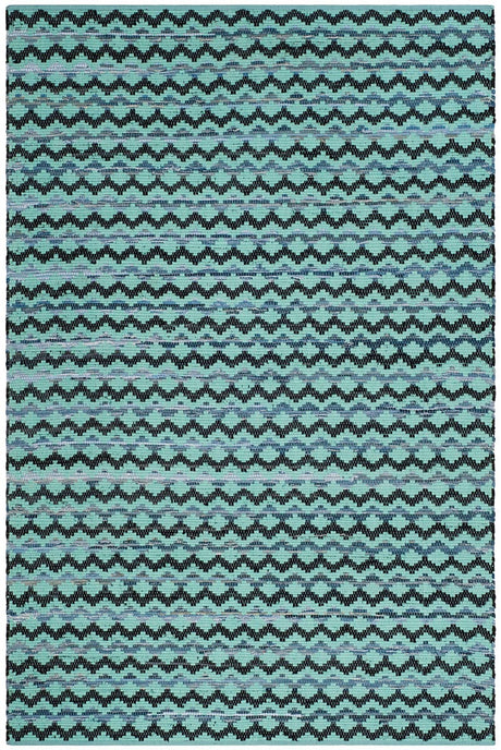 Safavieh Montauk Mtk120K Turquoise / Blue / Black Rugs.