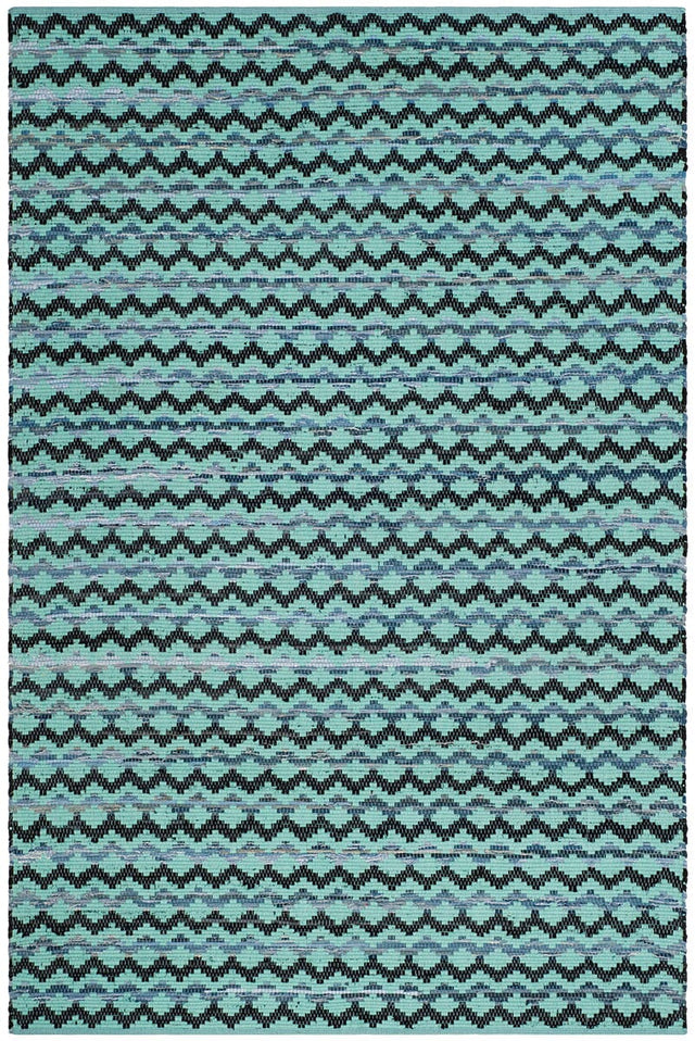 Safavieh Montauk Mtk120K Turquoise / Blue / Black Rugs.