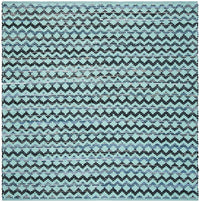 Safavieh Montauk Mtk120K Turquoise / Blue / Black Geometric Area Rug