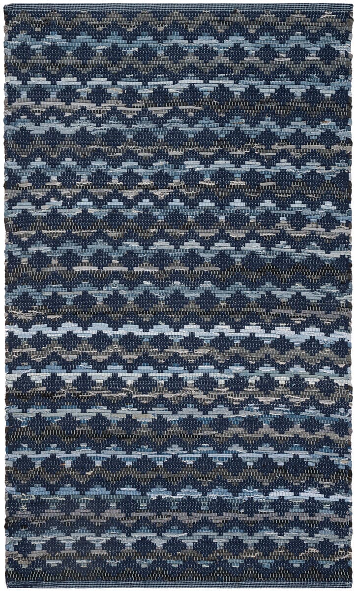 Safavieh Montauk Mtk120N Turquoise / Blue / Black Geometric Area Rug