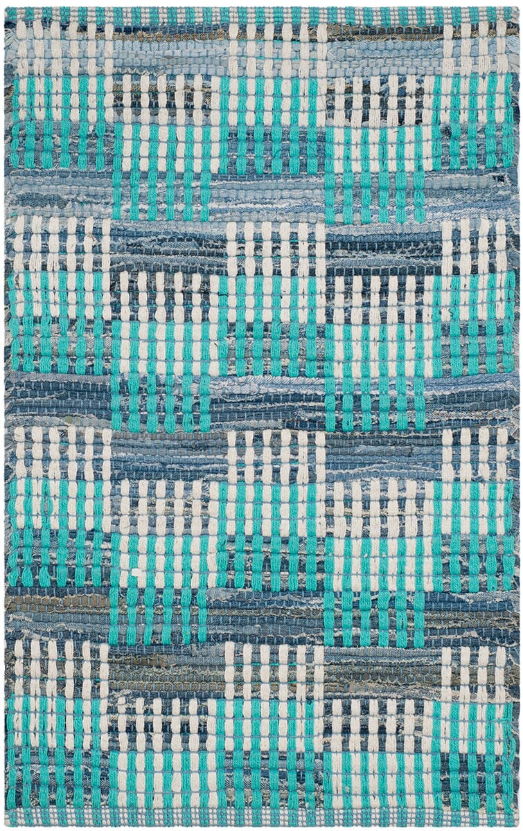 Safavieh Montauk Mtk121C Turquoise / Multi Geometric Area Rug