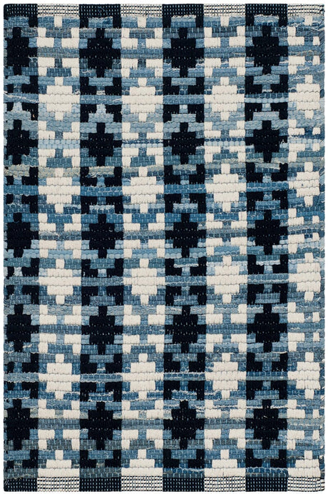 Safavieh Montauk Mtk123A Ivory Blue / Black Rugs.