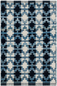 Safavieh Montauk Mtk123A Ivory Blue / Black Geometric Area Rug