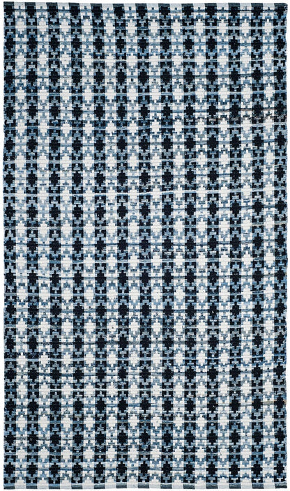 Safavieh Montauk Mtk123A Ivory Blue / Black Geometric Area Rug