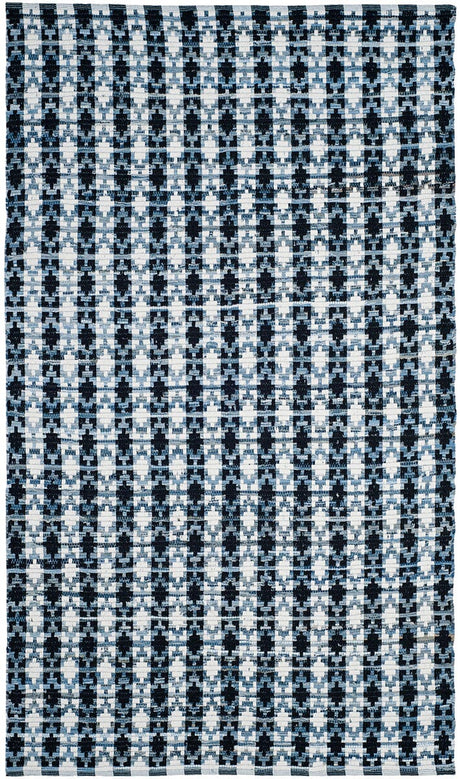 Safavieh Montauk Mtk123A Ivory Blue / Black Rugs.