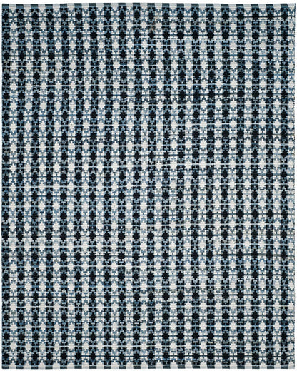 Safavieh Montauk Mtk123A Ivory Blue / Black Geometric Area Rug