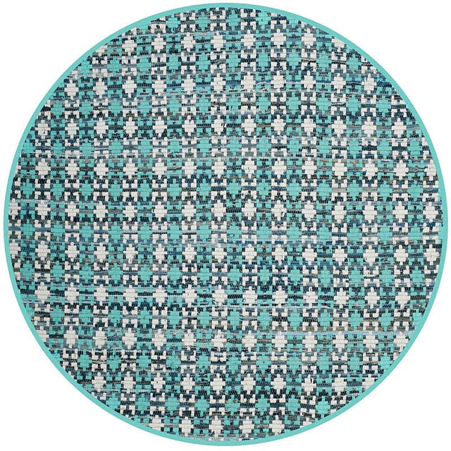 Safavieh Montauk Mtk123C Turquoise / Multi Geometric Area Rug