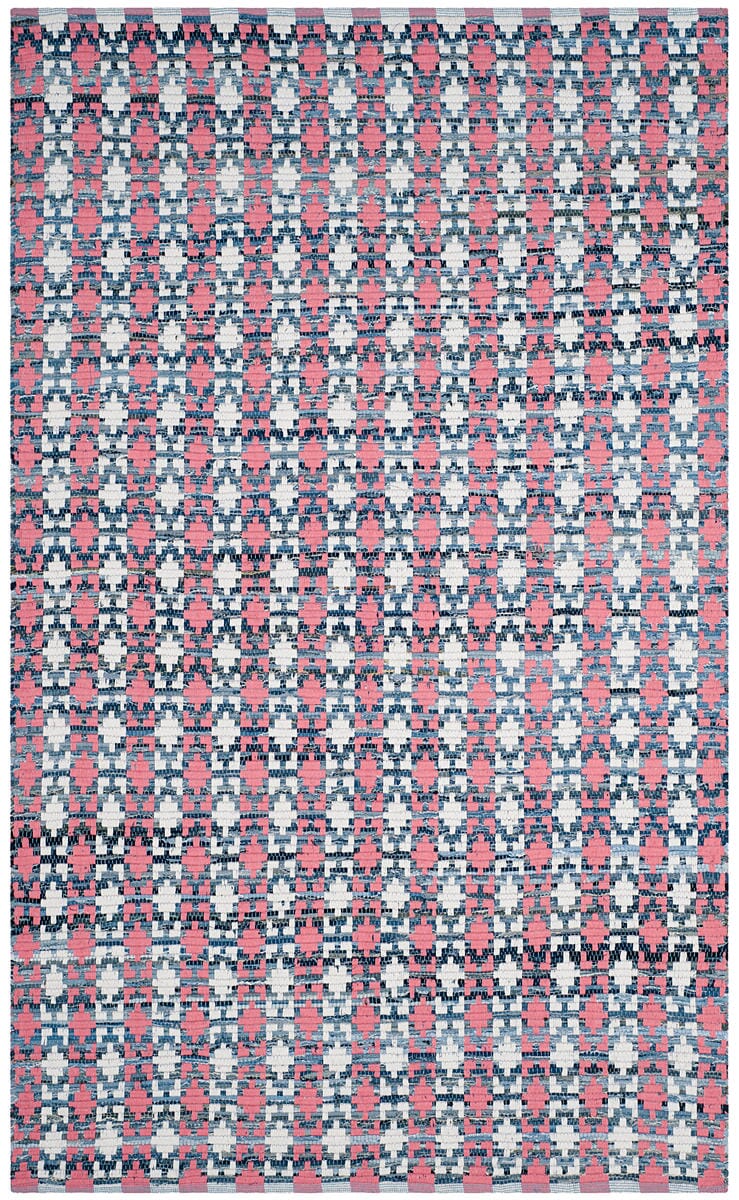 Safavieh Montauk Mtk123D Coral / Multi Geometric Area Rug