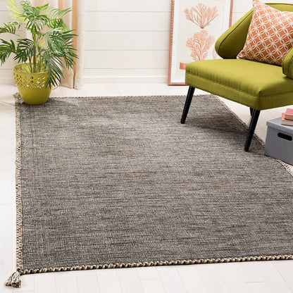 Safavieh Montauk Mtk150B Beige / Black Solid Color Area Rug