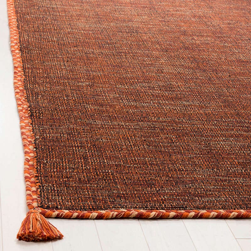 Safavieh Montauk Mtk150P Orange / Black Solid Color Area Rug