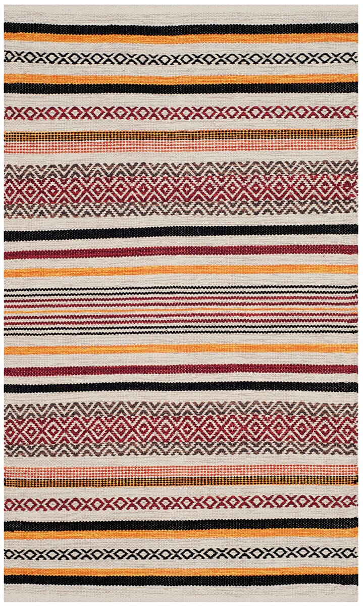 Safavieh Montauk Mtk211A Red / Multi Striped Area Rug