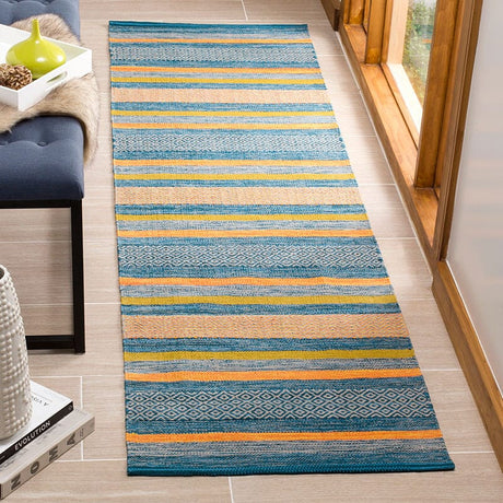 Safavieh Montauk Mtk213A Blue/Orange Rug.