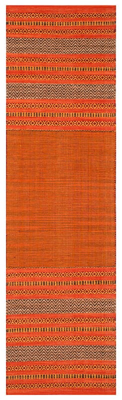 Safavieh Montauk Mtk214B Orange / Red Striped Area Rug