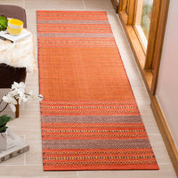 Safavieh Montauk Mtk214B Orange / Red Striped Area Rug