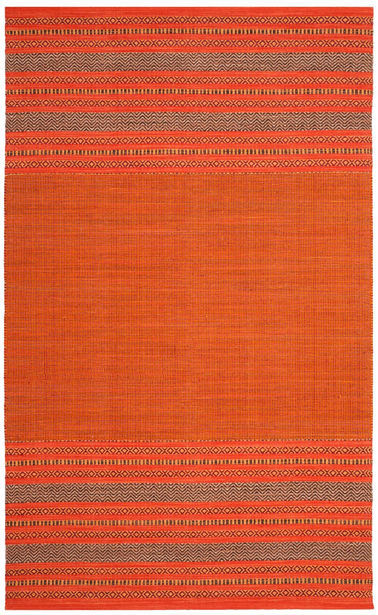 Safavieh Montauk Mtk214B Orange / Red Striped Area Rug