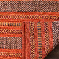 Safavieh Montauk Mtk214B Orange / Red Striped Area Rug