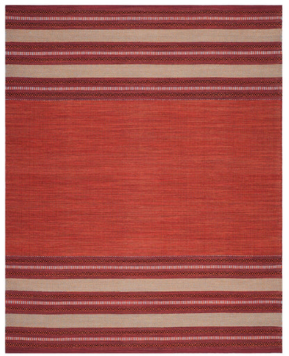 Safavieh Montauk Mtk214C Red / Ivory Striped Area Rug