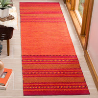 Safavieh Montauk Mtk215A Orange / Red Striped Area Rug