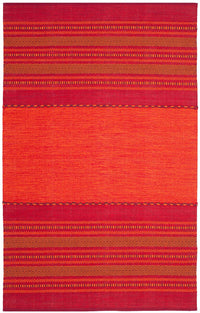 Safavieh Montauk Mtk215A Orange / Red Striped Area Rug