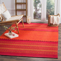 Safavieh Montauk Mtk215A Orange / Red Striped Area Rug