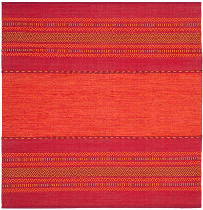 Safavieh Montauk Mtk215A Orange / Red Striped Area Rug