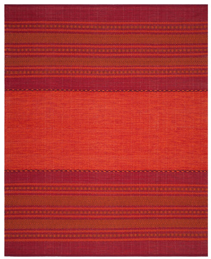 Safavieh Montauk Mtk215A Orange / Red Striped Area Rug