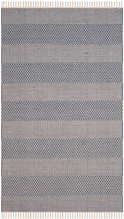 Safavieh Montauk Mtk330B Ivory / Navy Striped Area Rug